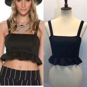 Swell Cutesy cropped peplum top size L